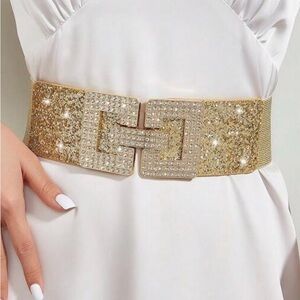 Gold Glitter Belt